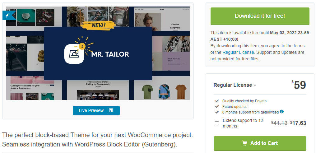 Mr. Tailor - eCommerce WordPress Theme for WooCommerce